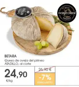 Supermercados Plaza BETARA Queso de oveja del pirineo oferta