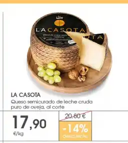 Supermercados Plaza LA CASOTA Queso semicurado de leche cruda puro de oveja, al corte oferta