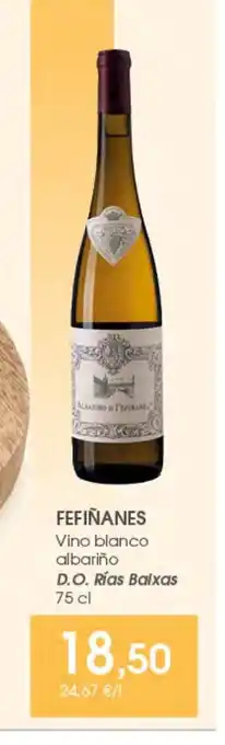 Supermercados Plaza FEFIÑANES Vino blanco albariño D.O. Rías Baixas oferta