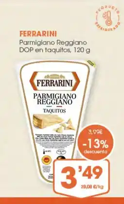 Supermercados Plaza FERRARINI Parmigiano Reggiano DOP en taquitos oferta