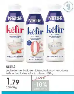 Supermercados Plaza NESTLÉ Leche fermentada semidesnatada con levaduras Kéfir, natural, desnatado o fresa oferta
