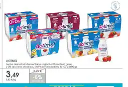Supermercados Plaza ACTIMEL Leche desnatada fermentada original o 0% materia grasa oferta