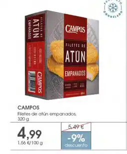 Supermercados Plaza CAMPOS Filetes de atún empanados oferta