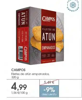Supermercados Plaza CAMPOS Filetes de atún empanados oferta