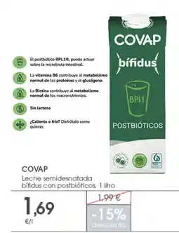 Supermercados Plaza COVAP Leche semidesnatada bífidus con postbióticos oferta