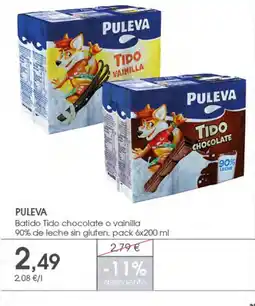 Supermercados Plaza PULEVA Batido Tido chocolate o vainilla oferta
