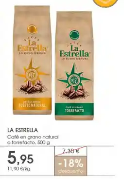Supermercados Plaza LA ESTRELLA Café en grano natural o torrefacto oferta