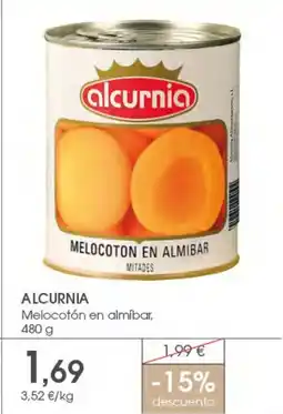 Supermercados Plaza ALCURNIA Melocotón en almíbar oferta
