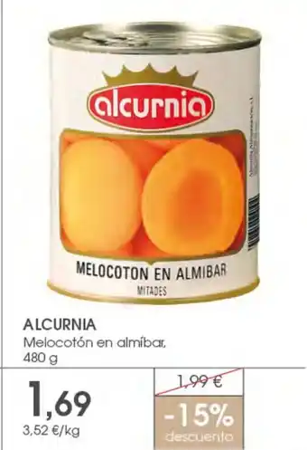 Supermercados Plaza ALCURNIA Melocotón en almíbar oferta