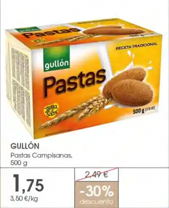 Supermercados Plaza GULLÓN Pastas Campisanas oferta