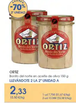 Supermercados Plaza ORTIZ Bonito del norte en aceite de oliva oferta
