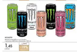 Supermercados Plaza MONSTER Bebida energética con taurina y ginseng distintas variedades oferta