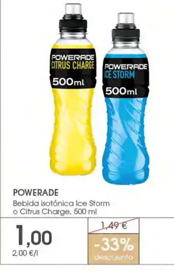 Supermercados Plaza POWERADE Bebida isotónica Ice Storm o Citrus Charge oferta
