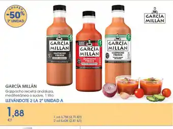 Supermercados Plaza GARCÍA MILLÁN Gazpacho receta andaluza, mediterránea o suave oferta