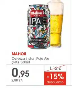 Supermercados Plaza MAHOU Cerveza Indian Pale Ale oferta