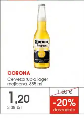 Supermercados Plaza CORONA Cerveza rubia lager mejicana oferta