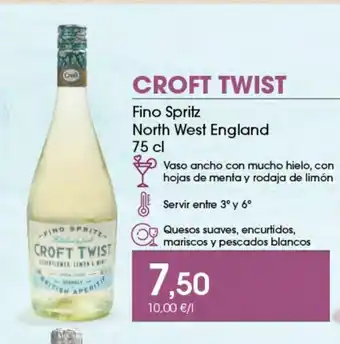 Supermercados Plaza CROFT TWIST Fino Spritz North West England oferta
