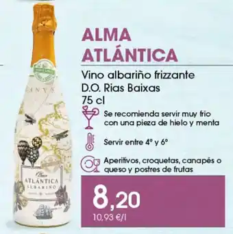 Supermercados Plaza ALMA ATLÁNTICA Vino albariño frizzante D.O. Rias Baixas oferta