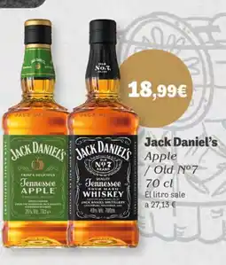 Supermercados Plaza JACK DANIEL'S Apple / Old Nº7 oferta