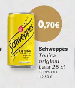 Supermercados Plaza SCHWEPPES Tónica original oferta