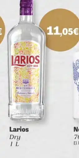 Supermercados Plaza LARIOS Dry oferta