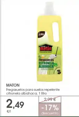Supermercados Plaza MATON Fregasuelos para suelos repelente oferta