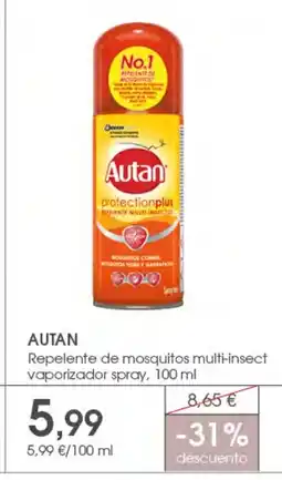 Supermercados Plaza AUTAN Repelente de mosquitos multi-insect vaporizador spray oferta