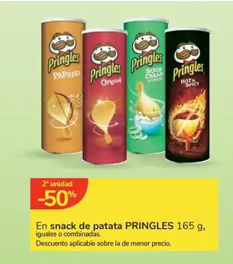 Carrefour Express PRINGLES En snack de patata oferta