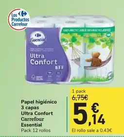 Carrefour Express Papel higiénico 3 capas Ultra Confort oferta