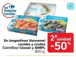 Carrefour Market SIMPL En langostinos Vannamei cocidos y crudos oferta