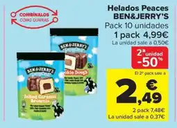 Carrefour Market BEN & JERRY'S Helados Peaces oferta