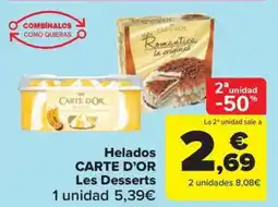 Carrefour Market CARTE DOR Helado Les Desserts oferta