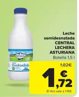 Carrefour Market CENTRAL LECHERA ASTURIANA Leche semidesnatada oferta