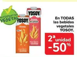 Carrefour Market YOSOY En todas las bebidas vegetales oferta