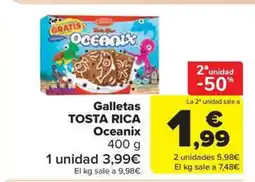 Carrefour Market TOSTA RICA Galletas Oceanix oferta