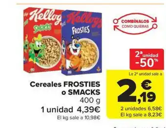 Carrefour Market FROSTIES O SMACKS Cereales oferta