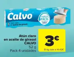 Carrefour Market CALVO Atún claro en aceite de girasol oferta