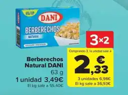 Carrefour Market DANI Berberechos Natural oferta