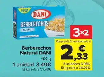 Carrefour Market DANI Berberechos Natural oferta
