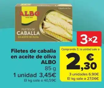 Carrefour Market ALBO Filetes de caballa en aceite de oliva oferta