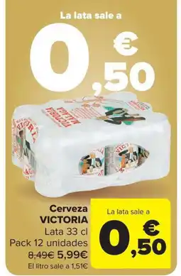Carrefour Market VICTORIA Cerveza oferta