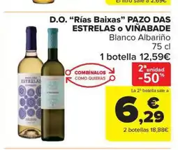 Carrefour Market PAZO DAS ESTRELAS O VIÑABADE D.O. Rias Baixas oferta