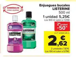 Carrefour Market LISTERINE Enjuagues bucales oferta