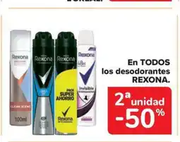 Carrefour Market REXONA En todos los desodorantes oferta