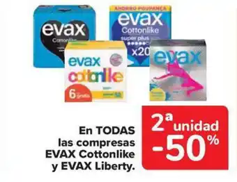 Carrefour Market EVAX En todas las compresas oferta