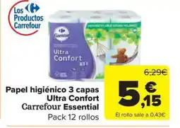 Carrefour Market Papel higiénico 3 capas oferta