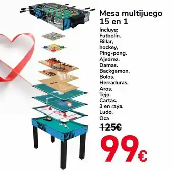 Carrefour Mesa multijueo 15 en 1 oferta