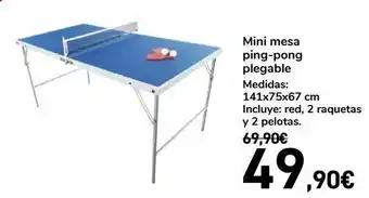 Carrefour Mini mesa ping-pong plegable oferta