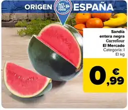Carrefour Sandía entera negra oferta