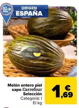 Carrefour Melón entero piel sapo oferta